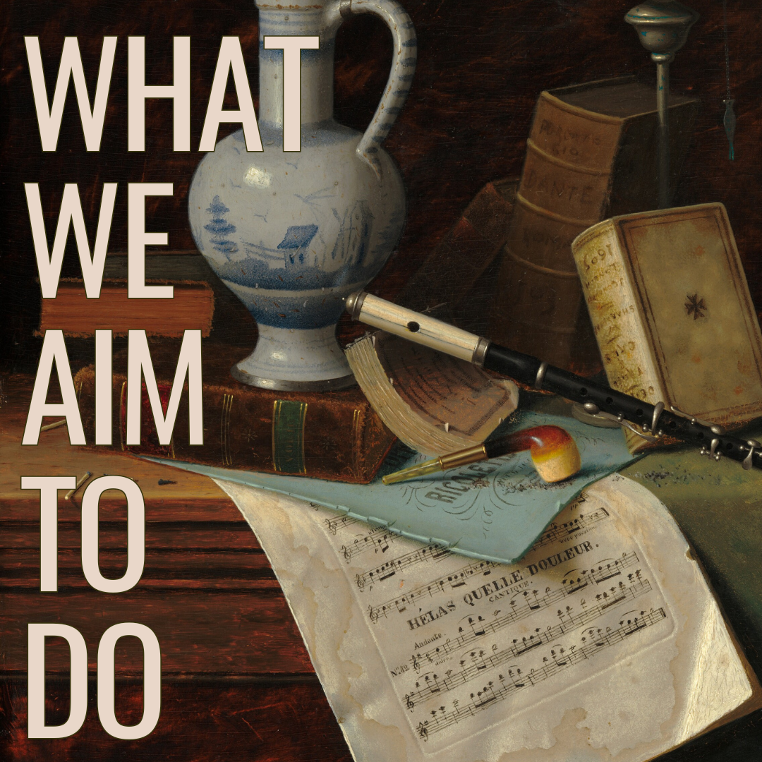 what we aim to do podcast cover art